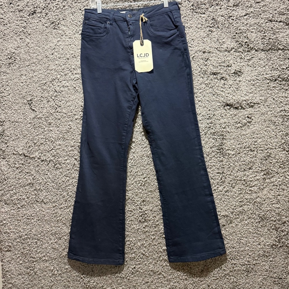 LCJD Flare Cut Jeans Women 28/34 Navy Blue NWT Stretch Denim Trousers